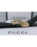 Belt with double buckle g gucci