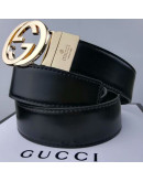 Belt with double buckle g gucci