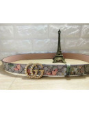 Belt with snake details and double buckle g Gucci