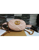 Padded synthetic leather shoulder bag with Gucci motive