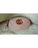 Padded synthetic leather shoulder bag with Gucci motive