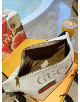 Riñore De Cuero Con Estampado Gucci