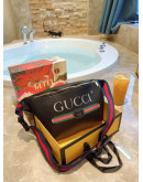 Leather Fanny Pack With Gucci Print