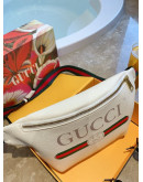 Leather Fanny Pack With Gucci Print