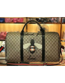 Classic shoulder bag with bee print gucci