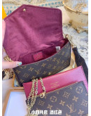 Luxury shoulder bag with Louis Vuitton chain