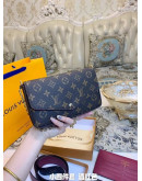 Luxury shoulder bag with Louis Vuitton chain