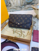 Luxury shoulder bag with Louis Vuitton chain