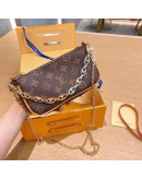 Shoulder bag with Louis Vuitton chain