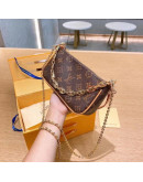 Shoulder bag with Louis Vuitton chain