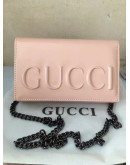 Shoulder bag with motif and Gucci chains