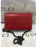 Shoulder bag with motif and Gucci chains