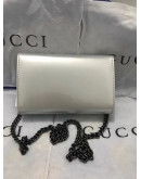 Shoulder bag with motif and Gucci chains