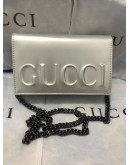 Shoulder bag with motif and Gucci chains