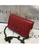 Shoulder bag with motif and Gucci chains