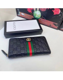 Luxury purse synthetic leather with gucci motive