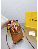 Shoulder bag with fendi flap effect