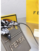 Shoulder bag with fendi flap effect