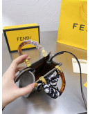 Shoulder bag with fendi flap effect