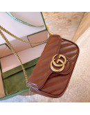 Super mini synthetic leather bag with Gucci chain