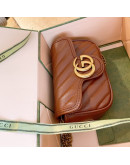 Super mini synthetic leather bag with Gucci chain