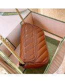 Super mini synthetic leather bag with Gucci chain